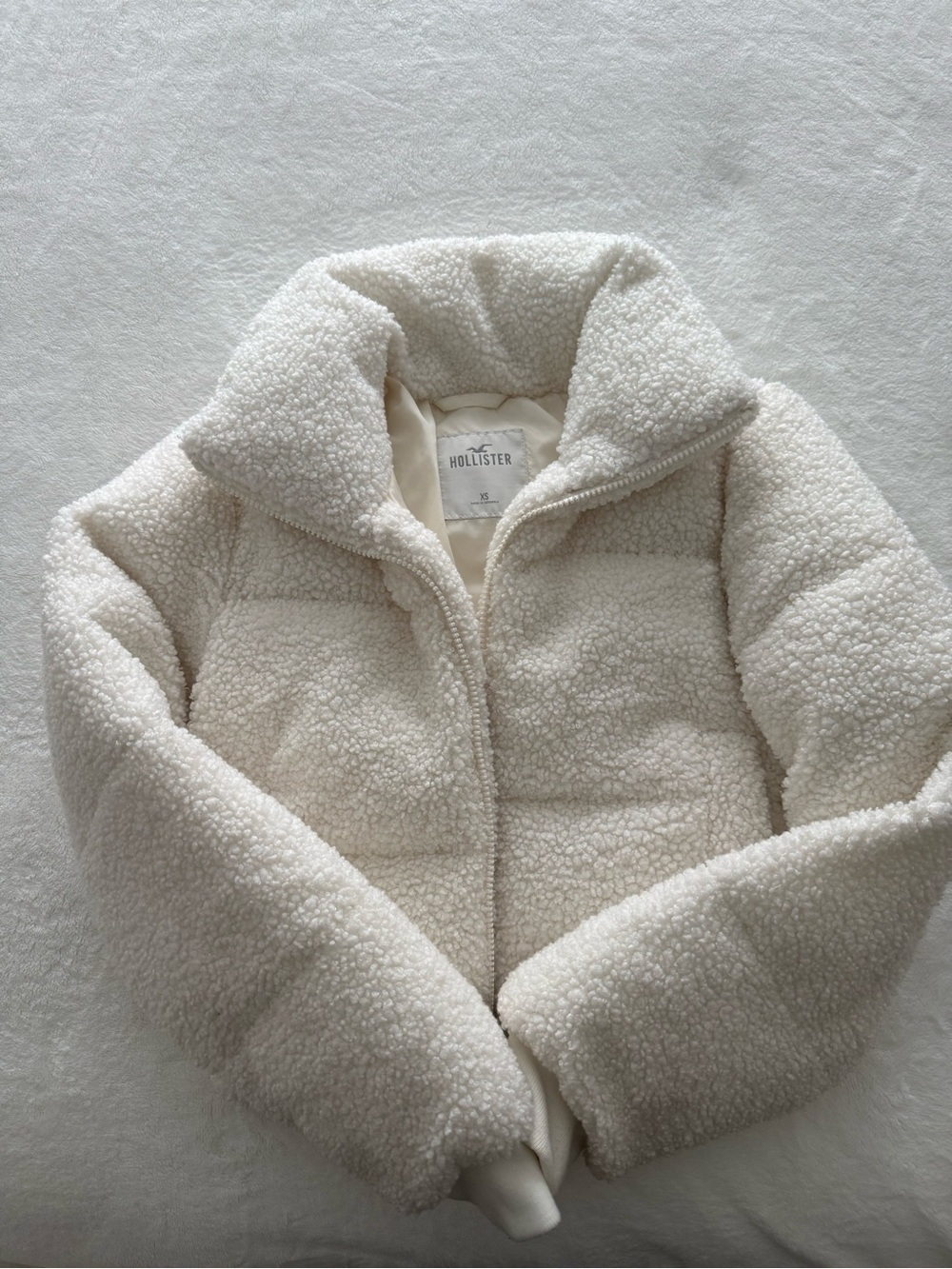 Hollister Off-White Sherpa Teddy Jacket